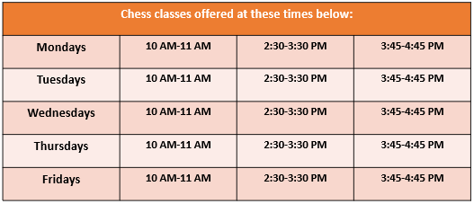 Chess Schedule