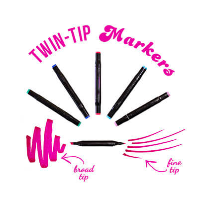 Twin-Tip-Markers
