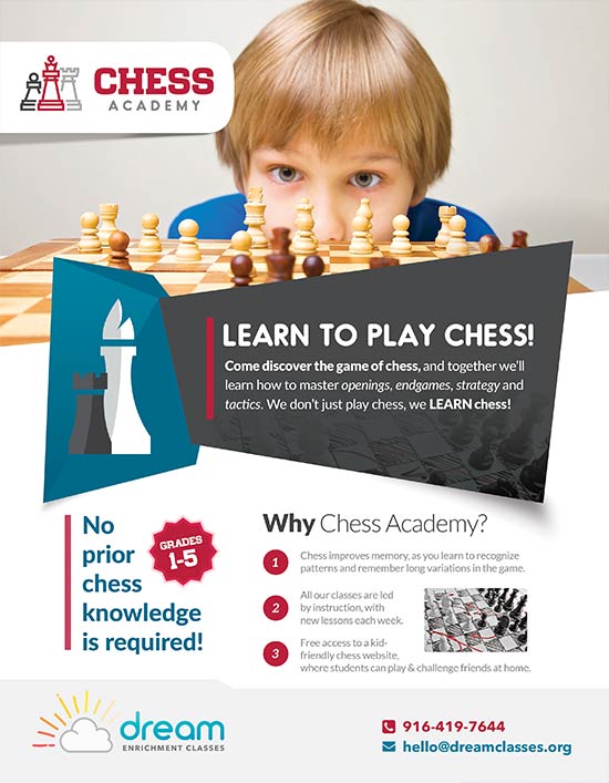 Chess Academy classes at Bergamo Montessori School