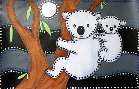 Koala Painted Tote Bags