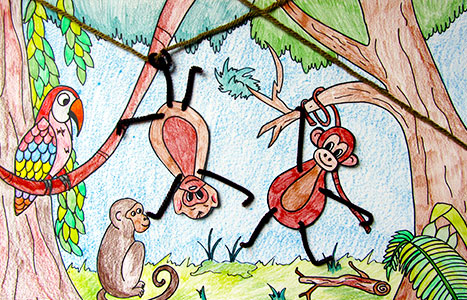 Mixed Media Monkeys